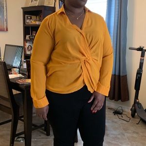 Shein blouse with twist front